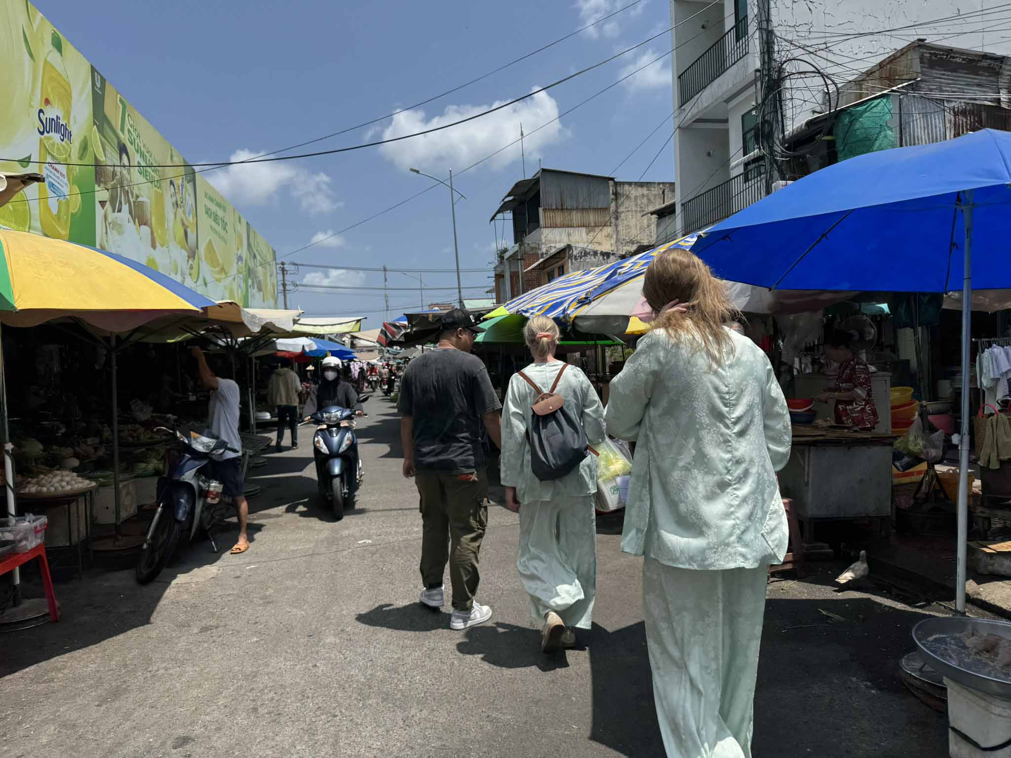 Mekong Delta locals at a morning market