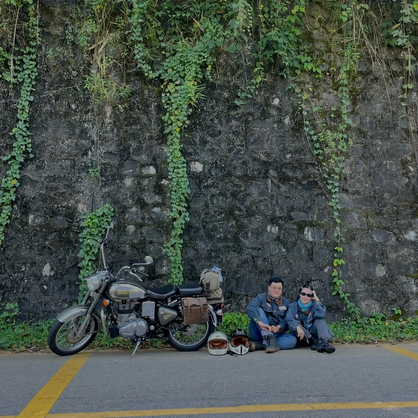 Nghi and Tien, founders of Trip Chip Travel, on one of their Ho Chi Minh trips by motorbike
